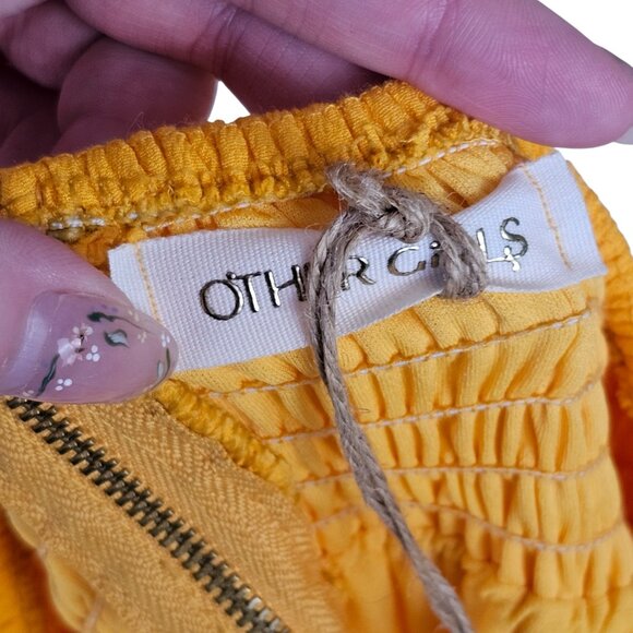 Other Girls NWT Yellow Maxi Skirt With Ribbed Mesh Corset Top Detail Sz OS - Picture 4 of 8